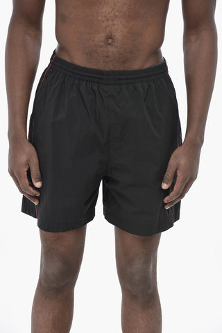 Costume da Bagno Boxer in Nylon Con Logo Laterale