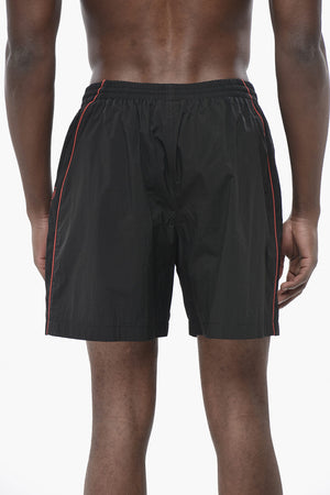 Costume da Bagno Boxer in Nylon Con Logo Laterale