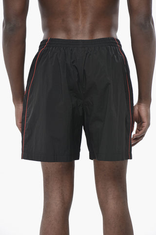 Costume da Bagno Boxer in Nylon Con Logo Laterale