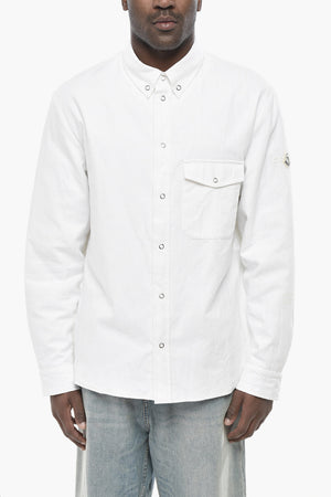FRGMT HIROSHI FUJIWARA 7 Overshirt in Cotone Button Down Con Bottoni Automatici