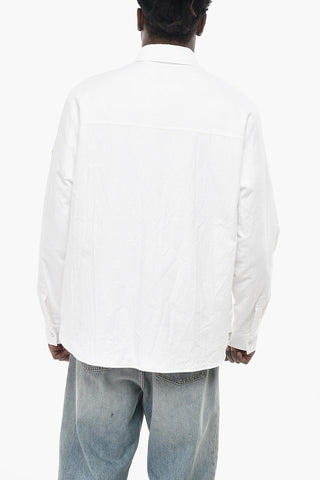 FRGMT HIROSHI FUJIWARA 7 Baumwoll-Overshirt mit Button-Down-Kragen und Druckknöpfen