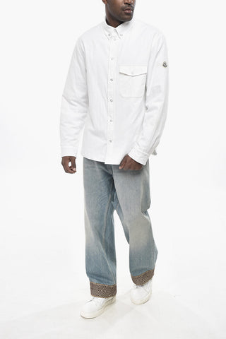 FRGMT HIROSHI FUJIWARA 7 Baumwoll-Overshirt mit Button-Down-Kragen und Druckknöpfen