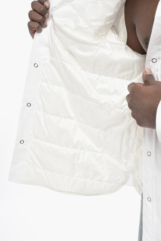 FRGMT HIROSHI FUJIWARA 7 Baumwoll-Overshirt mit Button-Down-Kragen und Druckknöpfen