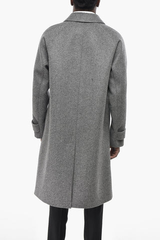 Wool-Blend Single-Breasted Coat HUDSON Lined