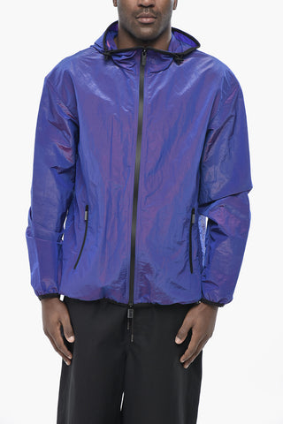 Giacca A Vento Iridescente Con Dettagli Stitching