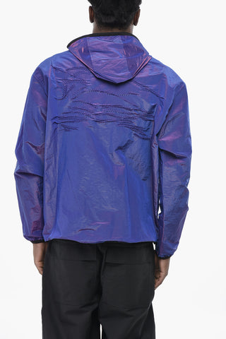 Giacca A Vento Iridescente Con Dettagli Stitching