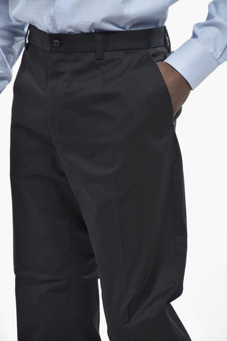 Cotton Regular-Waist Casual Pants