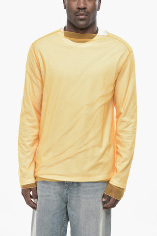 Double-Fabric Two-Tone T-Shirt