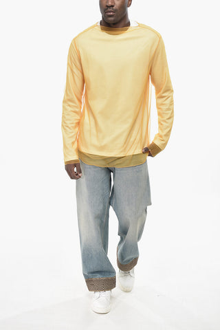 Double-Fabric Two-Tone T-Shirt