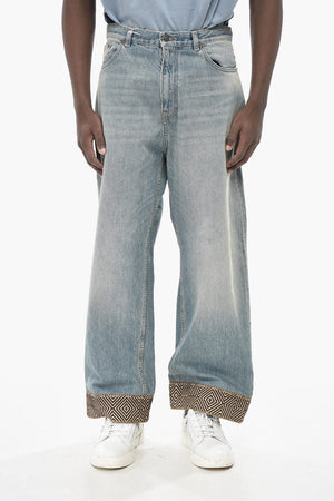 Wide-Leg Jeans with 26cm Embroidery