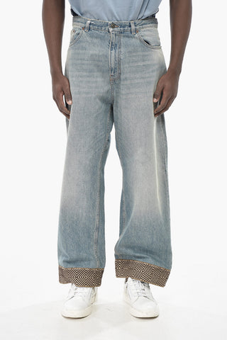 Wide-Leg Jeans with 26cm Embroidery