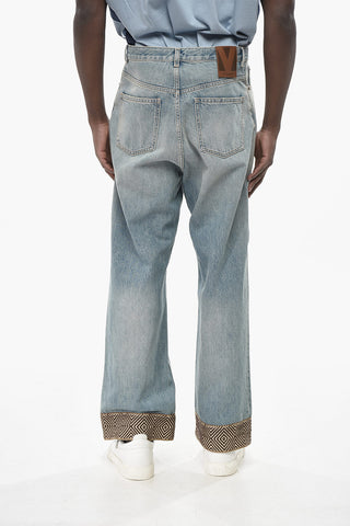 Wide-Leg Jeans with 26cm Embroidery