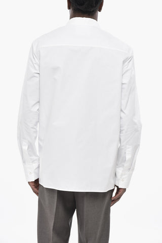 Cotton Poplin Shirt With Italian Collar