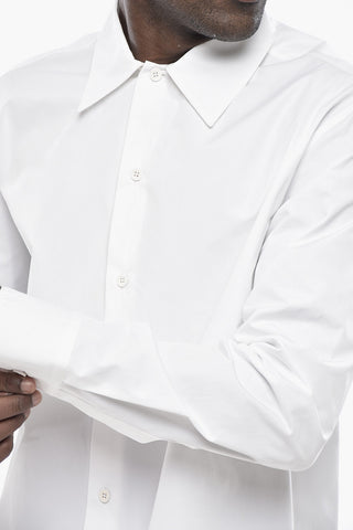Cotton Poplin Shirt With Italian Collar