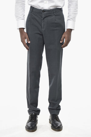 Pantaloni in Cotone Stretch a 1 Pince
