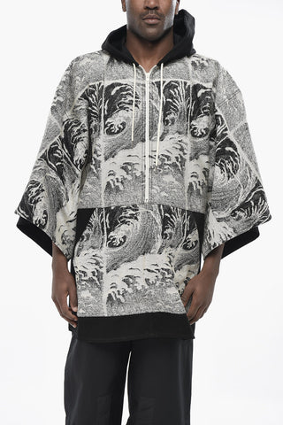 Half-Zip Cotton Coat With Hood