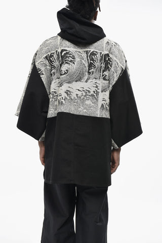 Half-Zip Cotton Coat With Hood