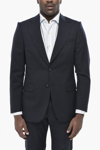 Virgin Wool Jacket GIOVANNI With Two Vents And Classic Lapel