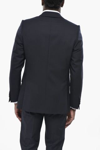 Virgin Wool Jacket GIOVANNI With Two Vents And Classic Lapel