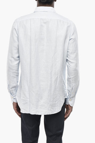 Linen and Cotton Shirt with French Collar
