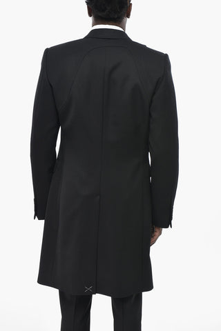 Multi-Pocket Wool Coat With Buckle Detail