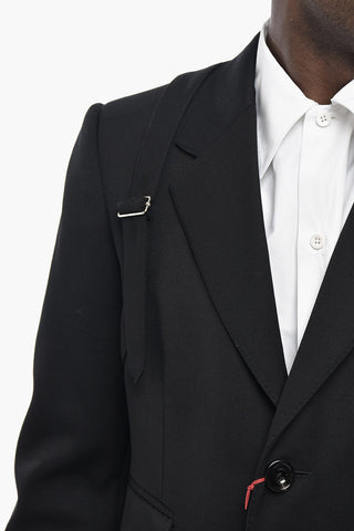 Multi-Pocket Wool Coat With Buckle Detail
