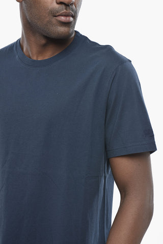 Einfarbiges Rundhals-T-Shirt
