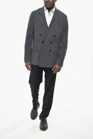Linen-Blend Double-Breasted Blazer TANSEY With Flap Pockets