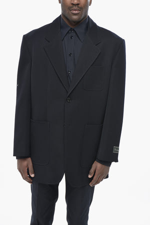 Giacca Oversize Fit in Misto Lana