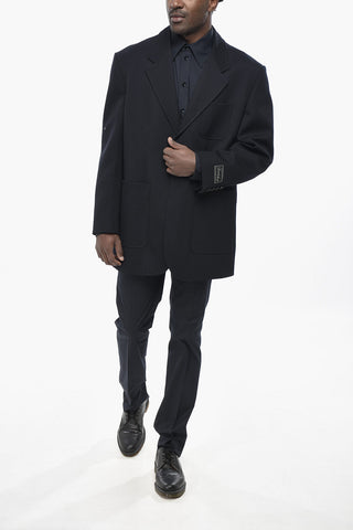 Giacca Oversize Fit in Misto Lana
