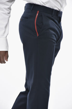 Pantaloni Chino in Cotone con Banda Laterale Iconica