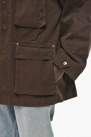 Overshirt aus Baumwolle mit verdeckter Knopfleiste