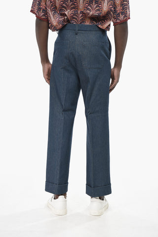 Wide-Leg Jeans with 26cm Cuffed Hem