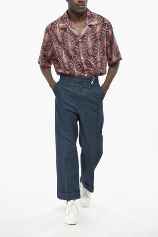 Wide-Leg Jeans with 26cm Cuffed Hem