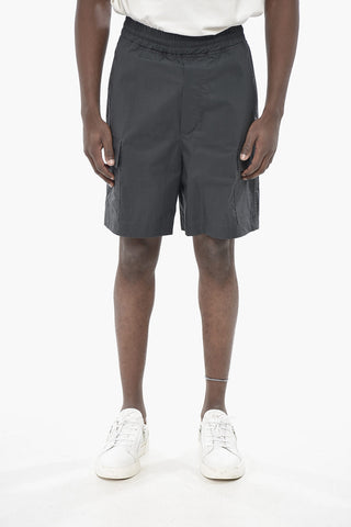 Shorts Cargo in Cotone a Tinta Unita