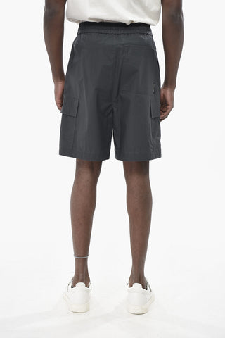 Shorts Cargo in Cotone a Tinta Unita