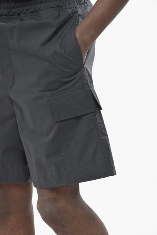 Shorts Cargo in Cotone a Tinta Unita