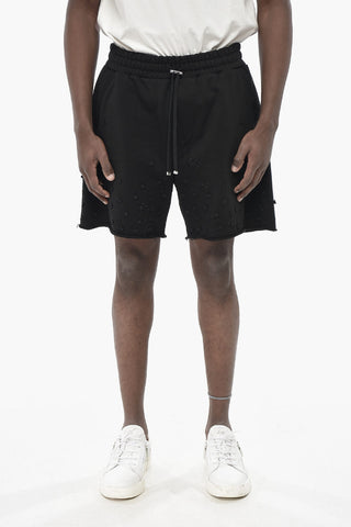 Shorts in Felpa con Strass