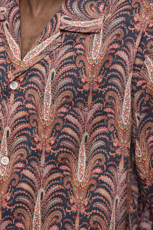 Cotton Shirt with Paisley Pattern