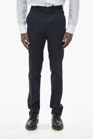 Pantaloni Chino in Cotone Stretch a Gamba Dritta