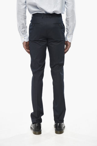Pantaloni Chino in Cotone Stretch a Gamba Dritta