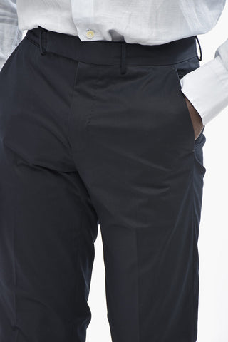 Pantaloni Chino in Cotone Stretch a Gamba Dritta