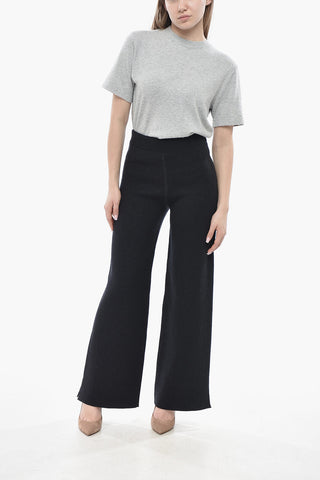 Cropped-Fit-Hose aus reinem Kaschmir mit Elastikbund