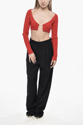 Rippstrick-Crop-Top