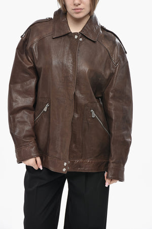 Lederjacke FEVER Mit Verdecktem Reißverschluss