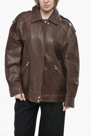 Lederjacke FEVER Mit Verdecktem Reißverschluss