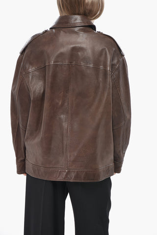 Lederjacke FEVER Mit Verdecktem Reißverschluss