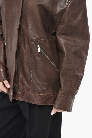 Lederjacke FEVER Mit Verdecktem Reißverschluss