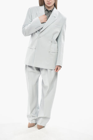 Blazer Doppiopetto Oversized in Lana Vergine Stretch