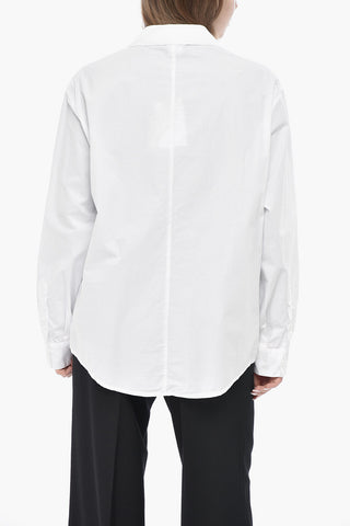 Unlined Double-Breasted Cotton Blazer
